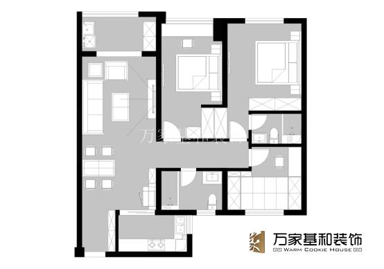 揚中公園皇府100平日式裝修設計